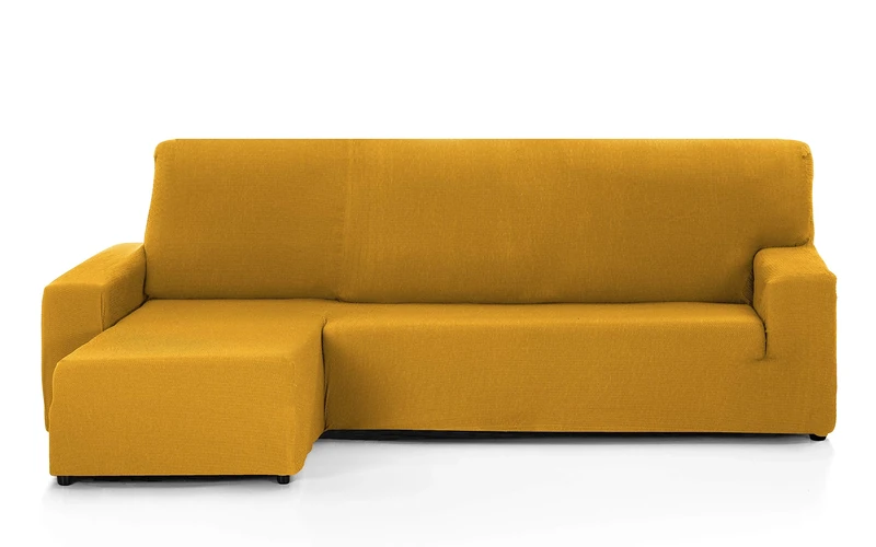 Martina Home - Túnez Chaise Lounge Cover Mustard Yellow Short Corner Left