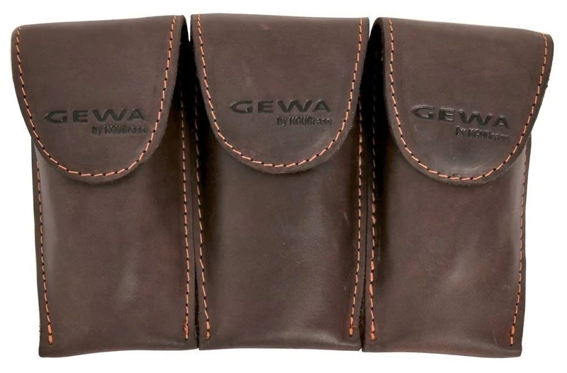 GEWA Mundstücktasche Crazy Horse Posaune braun für 3 Mundstücke