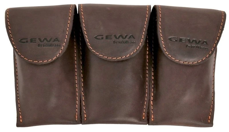 GEWA Mundstücktasche Crazy Horse Waldhorn braun für 3 Mundstücke