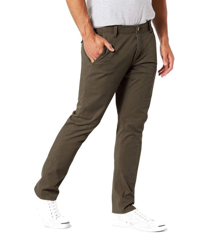 Dockers Men's SMART 360 FLEX ALPHA SKINNY Pants, Brown (Olive Brown 0007), 29W / 32L