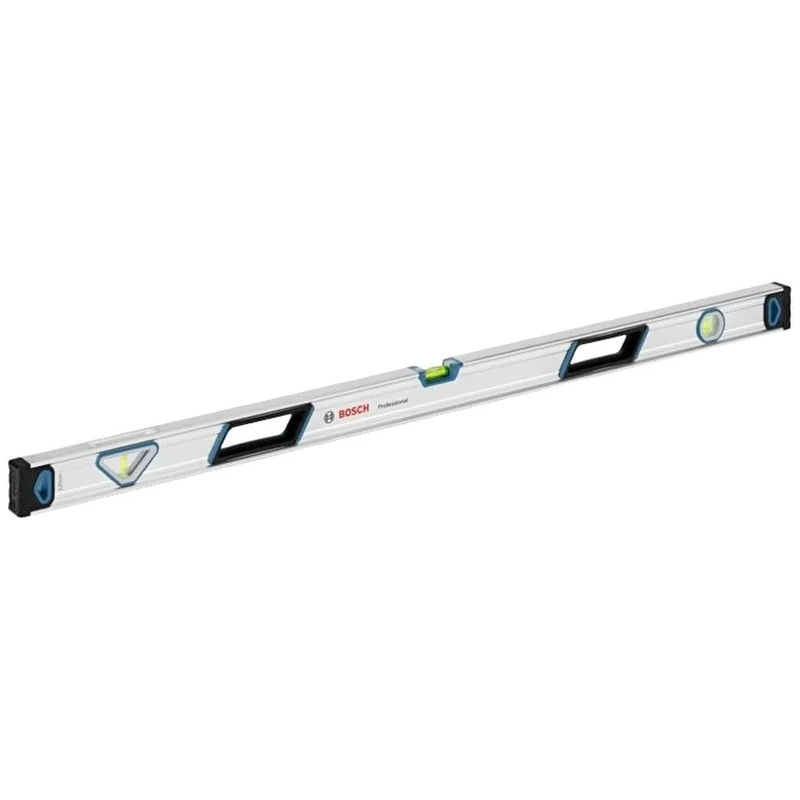 Bosch Professional 120 cm spirit level (all-round readability, aluminium housing, sturdy end caps, blister packaging)