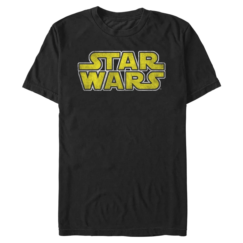 Star Wars Men's Classic Vintage Simple Logo T-Shirt, Black, XXXL - Image 1