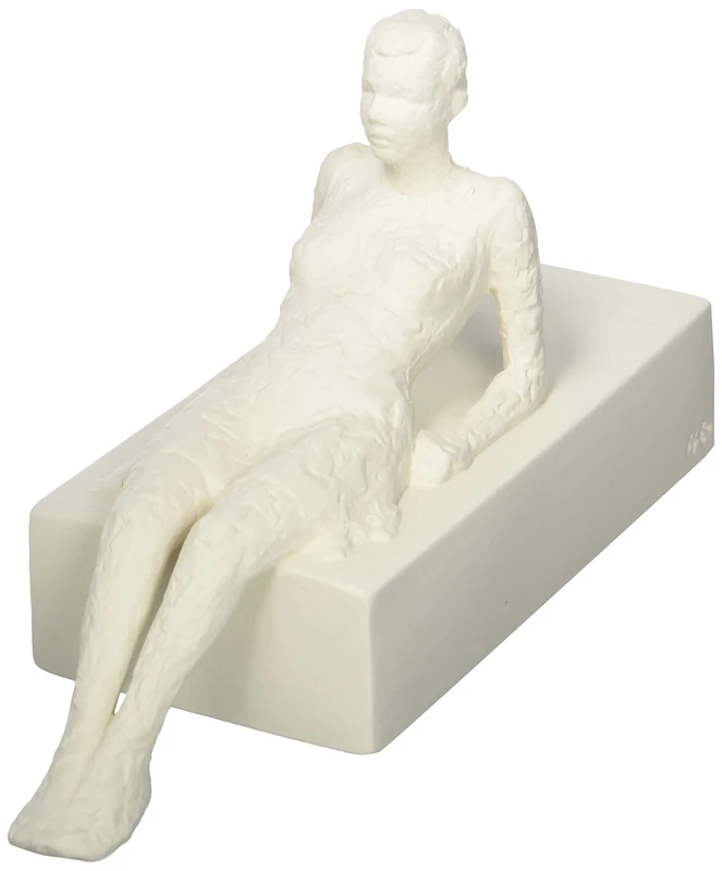 Kähler The Attentive Height 13 cm Character Sculptures Unglazed Finish, White