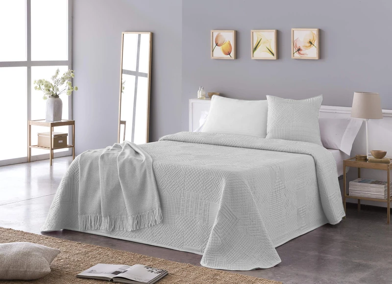VIALMAN Bedspread, White, 180 cm Bed: 270 cm x 270 cm, 19
