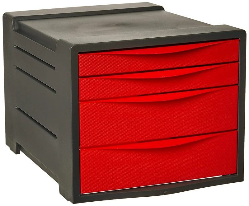 Rexel Choices, 2115610, 4 Drawer Cabinet, A4, Red