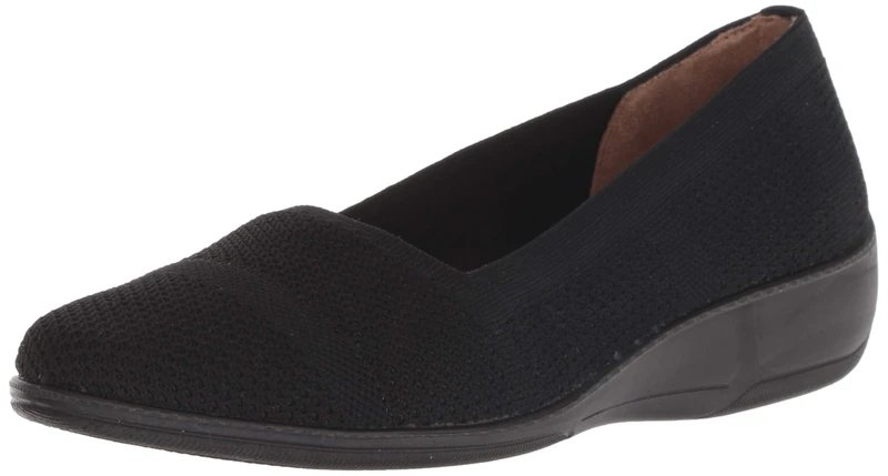 LifeStride Women's IMMY Ballet Flat, Black, 6.5 UK Wide