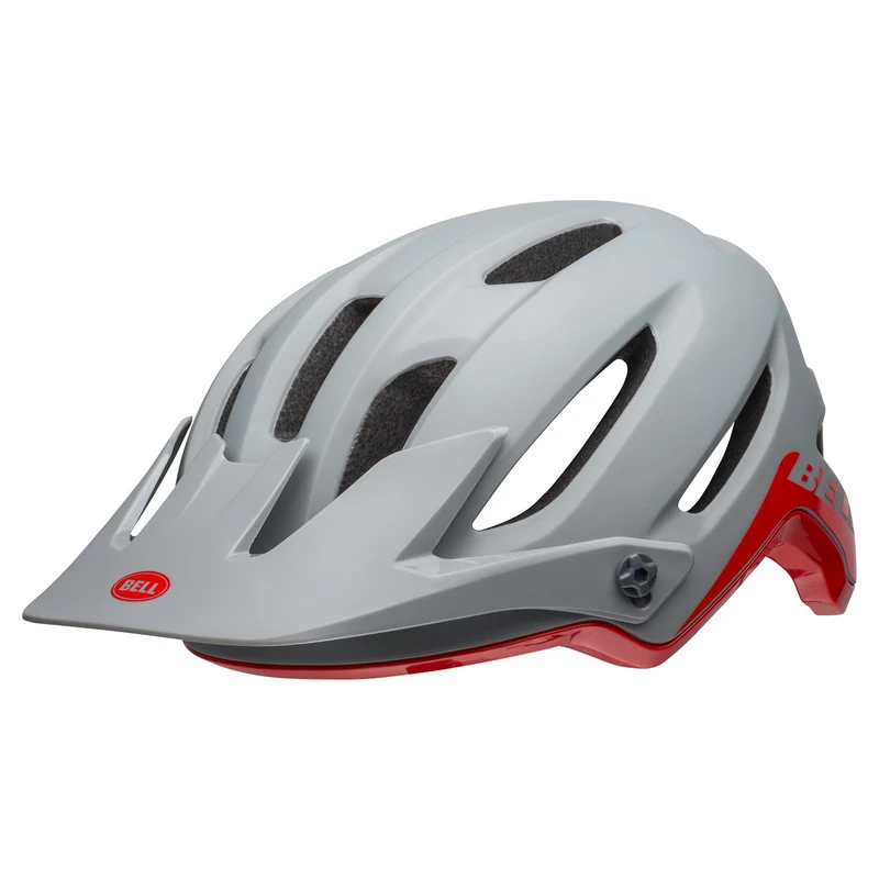 Bell 4Forty MTB Helmet 2019: Cliffhanger Matte/Gloss Grey/Crimson S 52-56cm