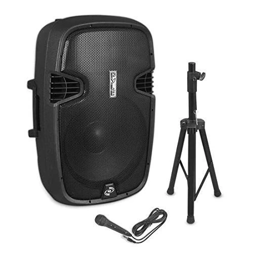 Pyle Subwoofer Active + Passive Subwoofer - Bluetooth Speaker: Active Subwoofer and Passive Subwoofer, Bass Box Consists of Microphone, Speaker Active Remote Control & Stand, 1500W Music System