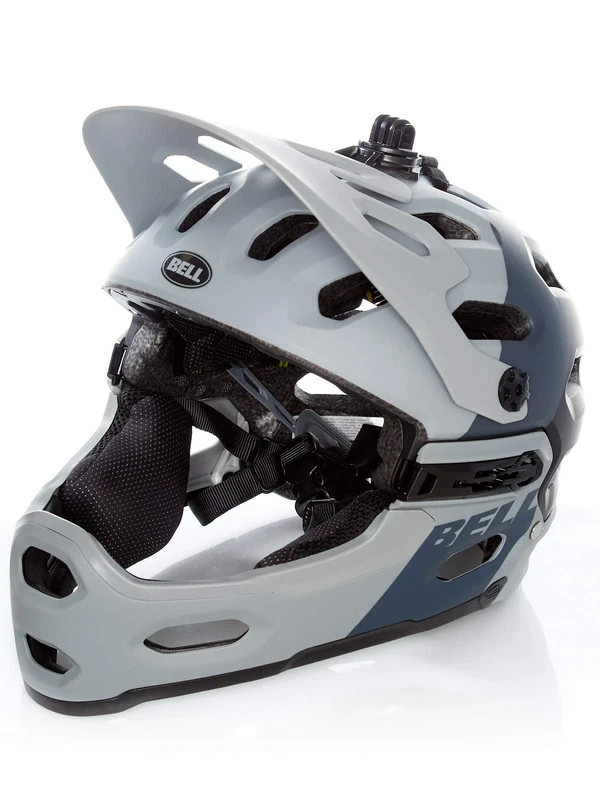 BELL Unisex's Super 3R MIPS MTB Helmet, Downdraft Matte Grey, Large/58-62 cm