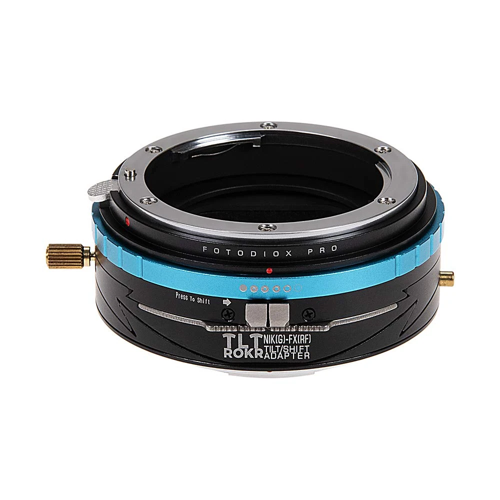 Fotodiox Pro TLT ROKR Tilt/Shift Lens Adapter - Compatible Nikon F-mount G-Type Lenses to Fujifilm X-Mount Cameras