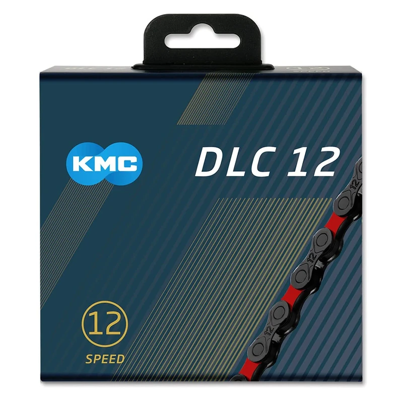 KMC Unisex's DLC 12 Speed Chain, Black/Red, 126 Link