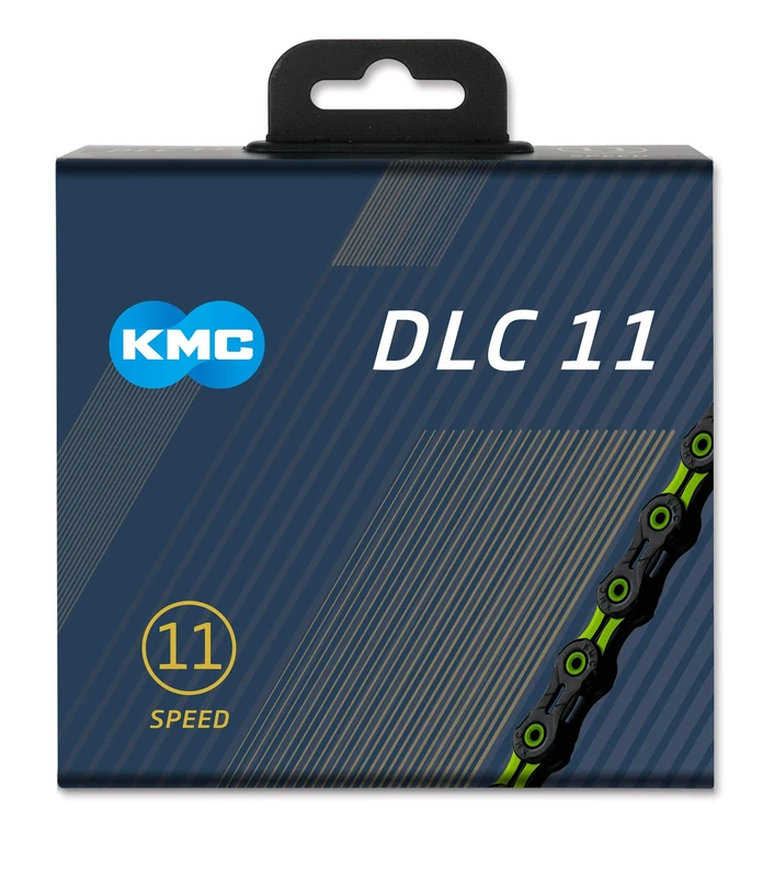 KMC Unisex's DLC 11 Speed Chain, Black/Green, 118 Links