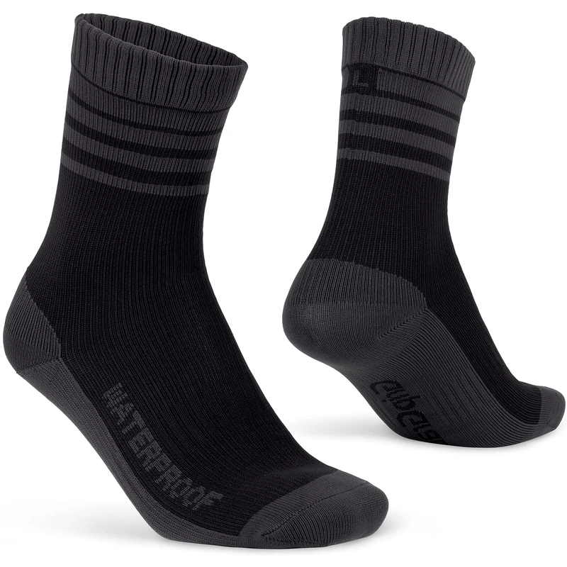 GripGrab Unisex Gripgrab Unisex Waterproof Merino Thermal Cycling Winter Wool Thick Warm Insulating Padded Dur Socks, Black, S UK