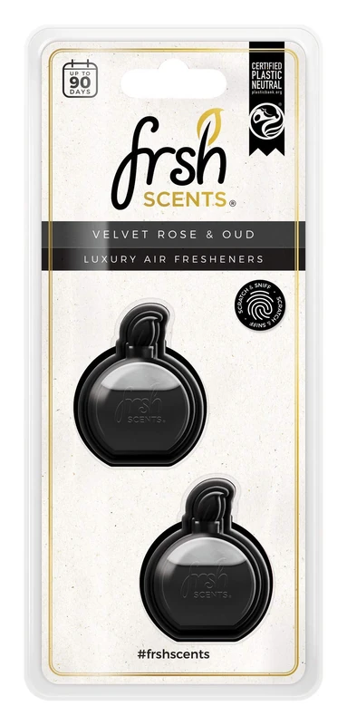 Simply FRSH Scents FR9156 Velvet Rose & Oud Car Vent Diffuser x2