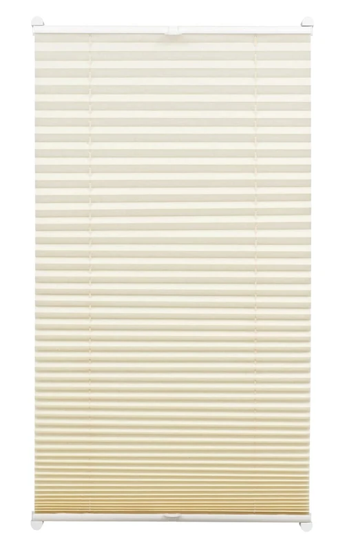 Gardinia EASYFIX Pleated Blind with 2 Operating Rails Ivory 95 x 130, Fabric 100% Polyester
