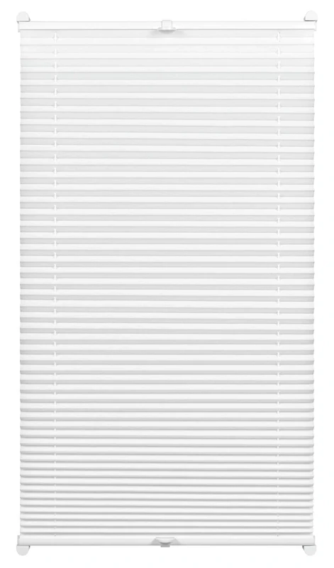 Gardinia EASYFIX Pleated Blind with 2 Operating Rails White 95 x 130, Fabric 100% Polyester