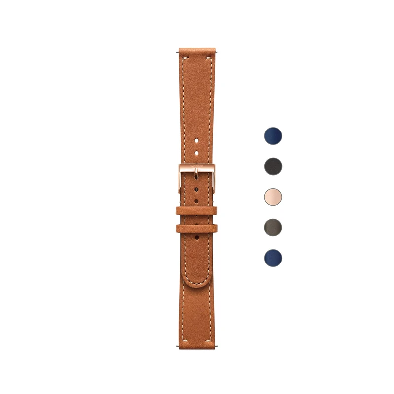 Withings Leather Wristband for ScanWatch, HR, HR Sport, Move ECG, Move - Steel