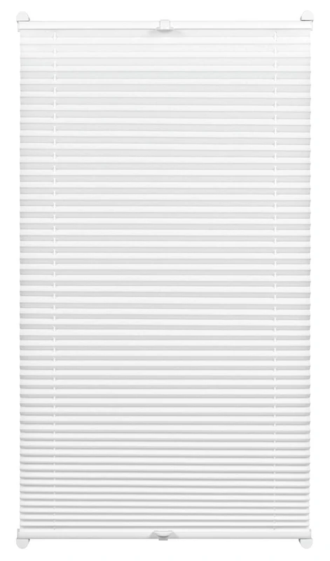 Gardinia EASYFIX Pleated Blind with 2 Operating Rails White 85 x 130, Fabric 100% Polyester