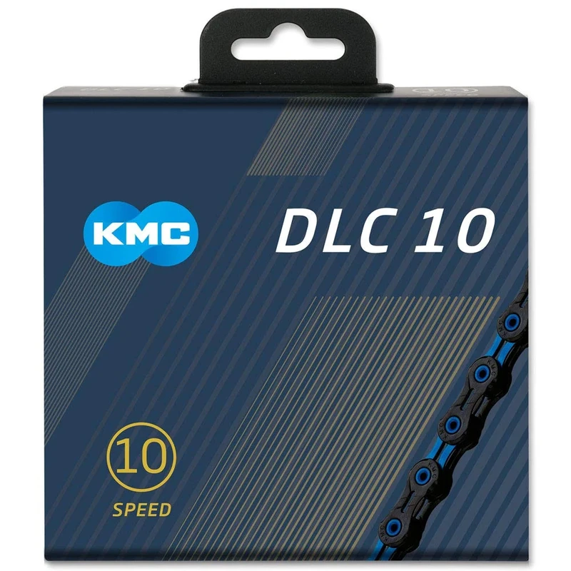 KMC DLC 10 Speed Chain, Black/Blue, 116 Links