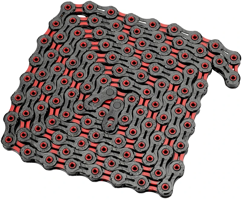 KMC DLC 10 Speed Chain, Black/Red, 116 Links