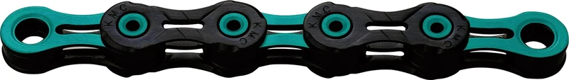 KMC Unisex's Black/Celeste DLC 11 Chain, 1/2” x 11/128”