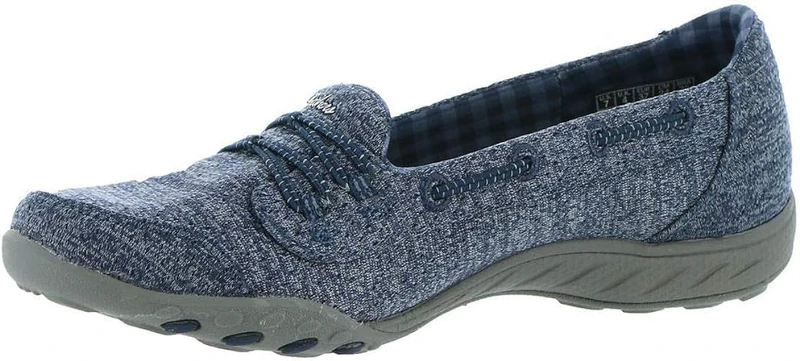 Skechers Women's Breathe-Easy-Good Influence Sneaker, Navy, 5 UK