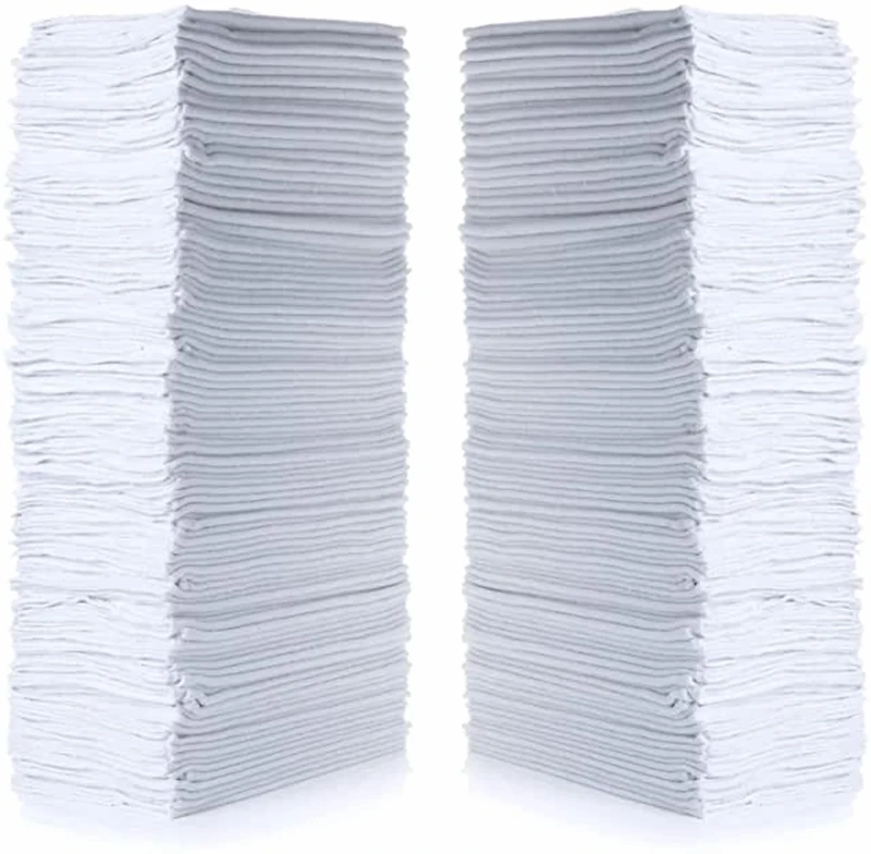 Simpli-Magic 79142 Shop Towels 14"x12", 150 Count (Pack of 1), Cotton, White