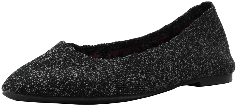 Skechers Women's Cleo-Honeycomb Ballet Flat, Black, 7 UK