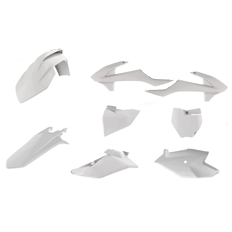 POLISPORT 90761 - Polisport MX plastic replica kit for those seeking OEM quality for KTM motorcycles in white color