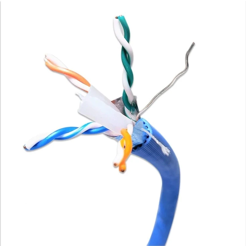 MICRO CONNECTORS 500 feet Solid Shielded (STP) CAT6A Bulk Ethernet Cable - Blue (TR4-570SHBL-500)