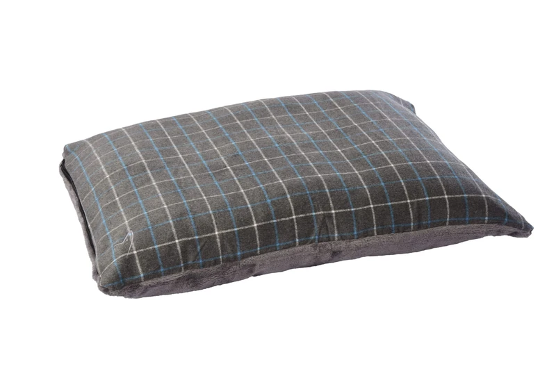 Gor Pets Premium Comfy Cushion cover is made from a pet-friendly, soft, and comfy checked polyester fabric - Large (76x117cm) Grey Check