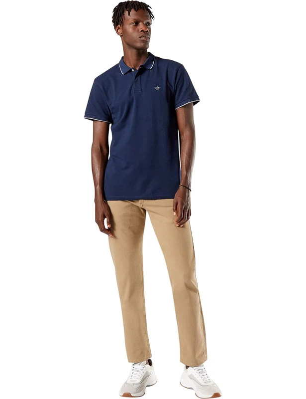 Dockers Men's Smart 360 Flex Alpha Slim Pants, Brown (New British Khaki 0000), 40W / 32L
