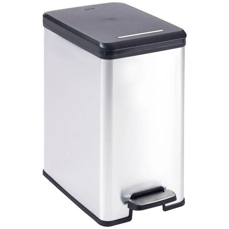 CURVER DECO SLIM Plastic Bin Metallic Silver