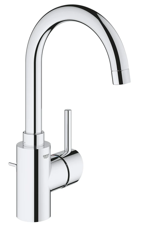 GROHE Concetto Single-Lever Basin Mixer L-Size, High Swivel Spout, Pop-Up Waste Set, Chrome Finish 32629002