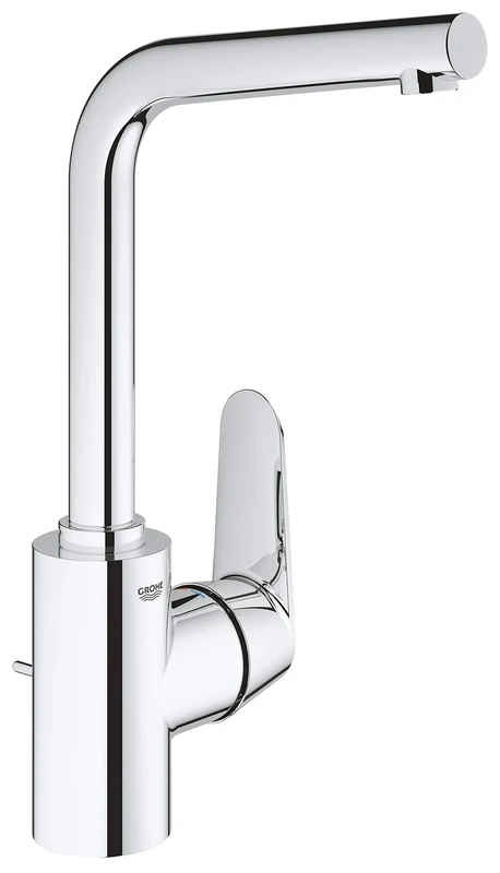 GROHE Eurodisc Cosmopolitan Single-Lever Basin Mixer. L-Size, High Swivel Spout, Pop-Up Waste Set, Chrome Finish. 23054003