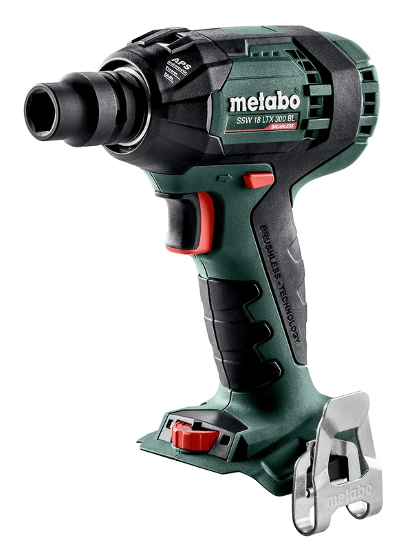 metabo 602395890 Cordless Impact Wrench SSW 18 LTX 300 BL (Without Battery, 18 V, Max. Screw Size M18, Max. Torque 300 Nm, Torque Levels 12)