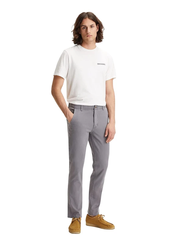 Dockers Men's Smart 360 Flex Alpha Slim Pants, Burma Grey, 30W / 34L
