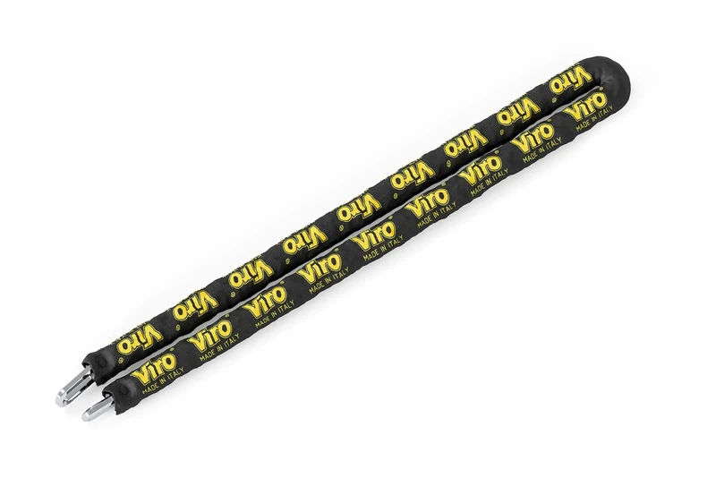 Viro 333.13.150 Hexagonal Section Chain, Coated with Sheath, Made in Italy, Black, 13 mm x 150 cm