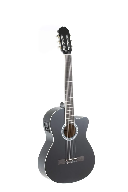 GEWA E-Acoustic Classical Guitar Basic - Classic Electro - 4/4 - Body Limewood - Pickup 4-Band EQ with Tuner - Cutaway - Black