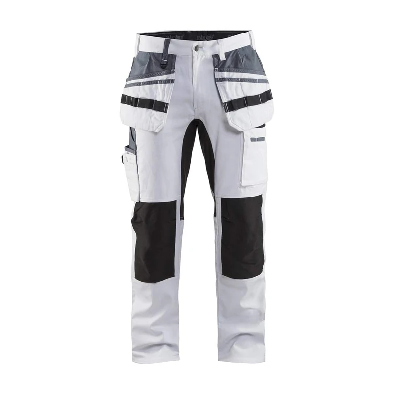 Blaklader 191010001099C60 Painter Trouser with Stretch, White/Black, Size C60