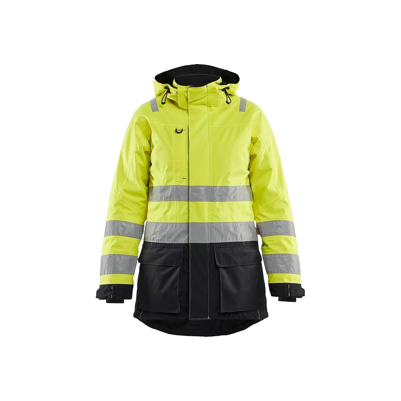Blaklader 447219873399S Women's Winter Parka, High Vis Yellow/Black, Size S