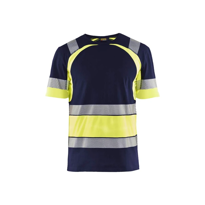 Blaklader 342110308833S High Vis T-Shirt, Navy Blue/Yellow, Size S