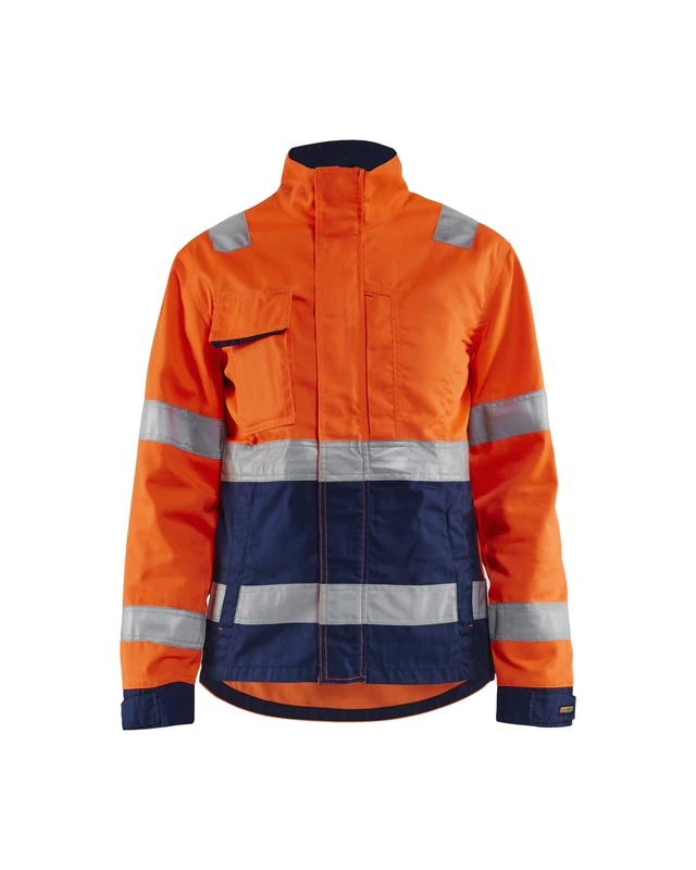 Blaklader 490318115389XL Women's Jacket, High Vis Orange/Navy, Size XL