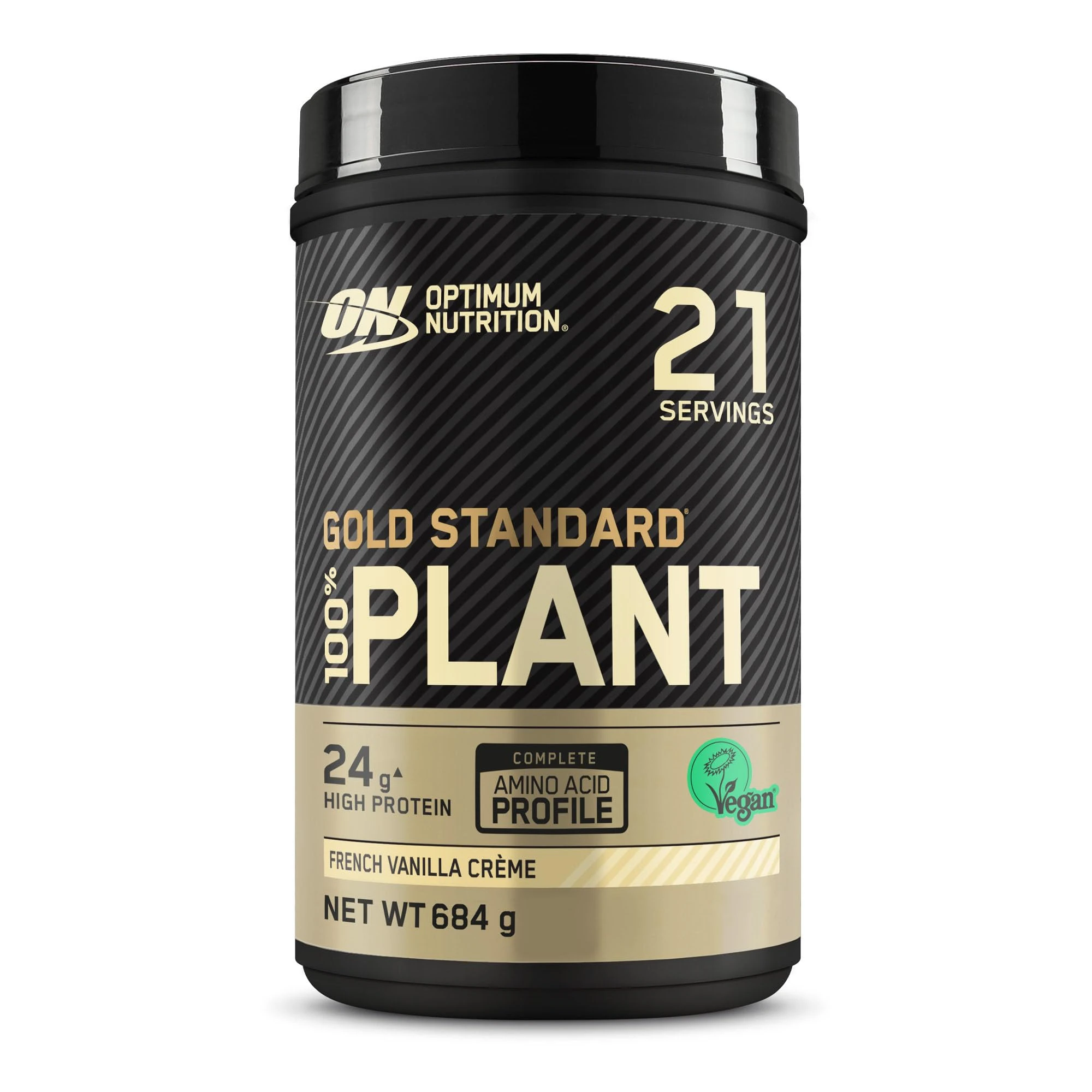 Optimum Nutrition Gold Standard 100% Plant Based Protein Powder for Men and Women, Vegan Protein Shake Powder, Post Workout, or anytime throughout the day, Vanilla Flavour, 21 Servings, 684g