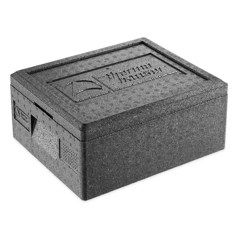 Thermohauser EPP Thermal Box GN 1/2 with Lid - 10-Litre Volume - 39 x 33 x 18 cm, Black