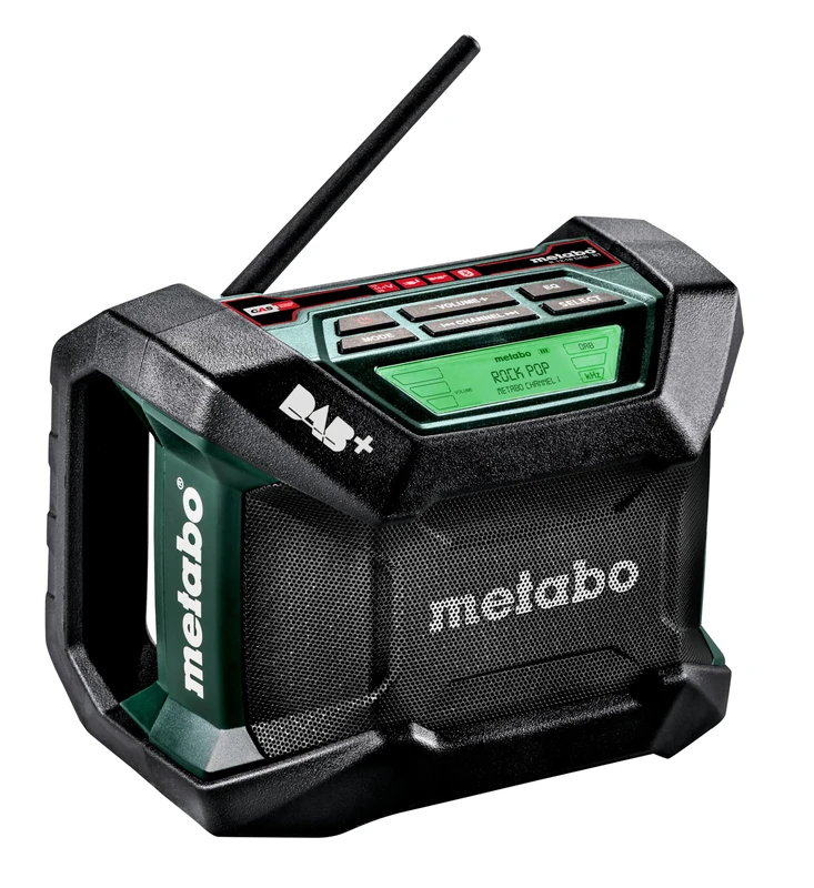 Metabo Battery Construction Site Radio R 12-18 DAB+ BT - 600778850 - Robust Radio with Digital DAB+ Reception, Bluetooth and High Sound Quality - Batteries Included - Battery Not Included