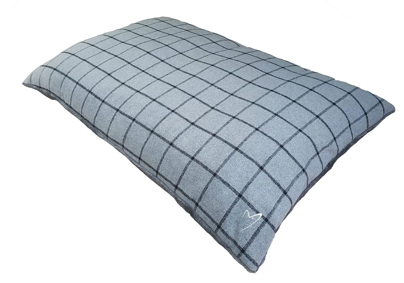 Gorpets Camden Comfy Cushion Medium (61x86 cm) Grey Check - Image 1