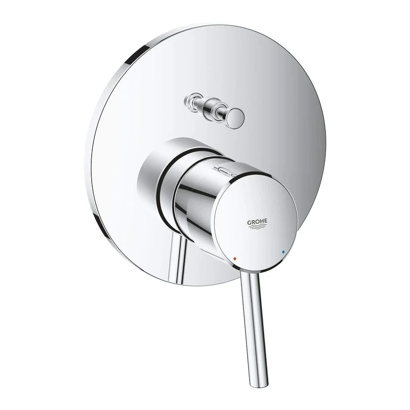 GROHE Concetto Single-Lever Shower/Bath Mixer Trim Set, 2-Way Diverter, Concealed Installation, Chrome, 24054001