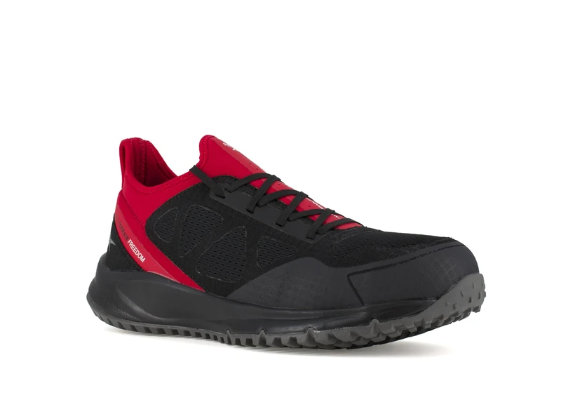 Reebok Mens Black Mesh Work Shoes ST Trail Run Oxford 8 M