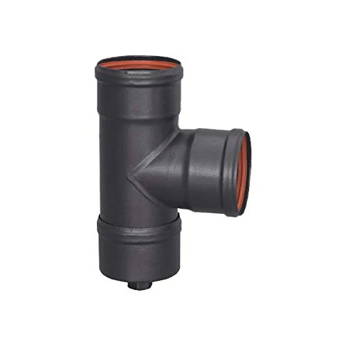 Te M-H-H + Enameled Purge Plug 850 °C – Ø80 mm for Conducting Smokes from Stoves and Pellet Fireplaces